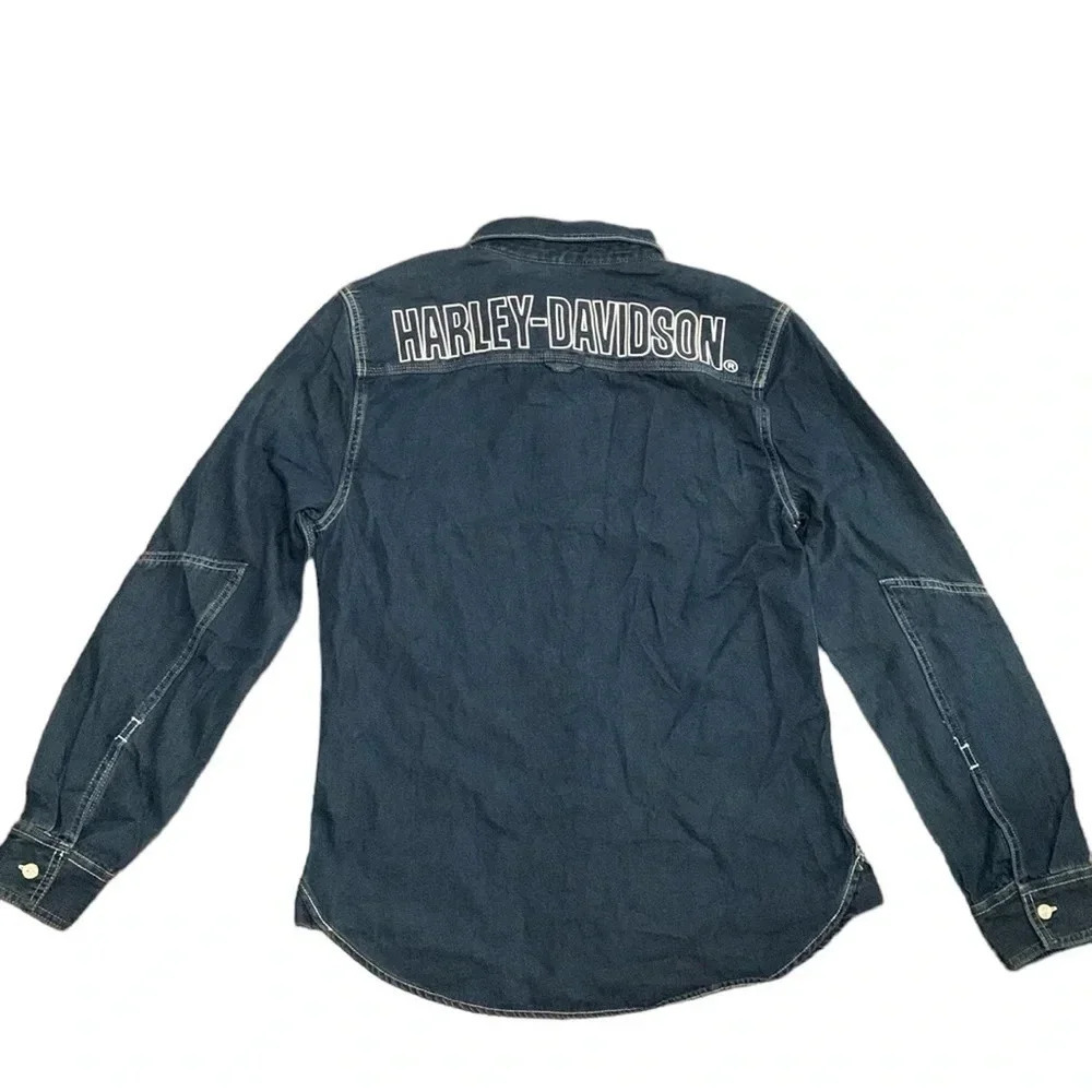 Harley Davidson Garage Slim Fit Denim Shirt Men’s Long Sleeve Small